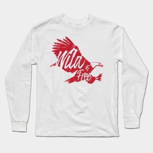 wild and free bald eagle distressed Long Sleeve T-Shirt